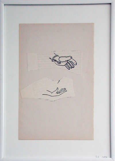 <i>Drop</i>, 2006, collage, mixed media, 12 x 8 1/4 inches (30.5 x 20.9 cm)