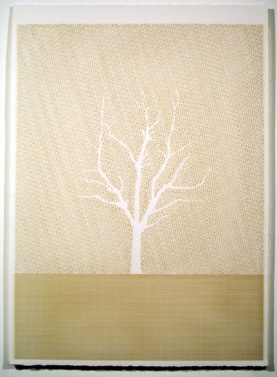 <i>Winter Tree</i>, 2008, laser cut on paper, 42 1/2 x 30 1/4 inches (108 x 76.8 cm)