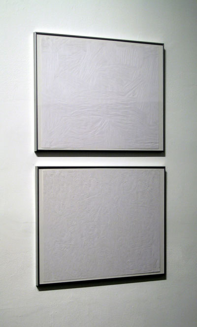 <i>The Tunnel</i>, exhibition view, Parker's Box, 2008: top to bottom <i>Slits III</I>, 2007; <i>Slits II</i>, 2007