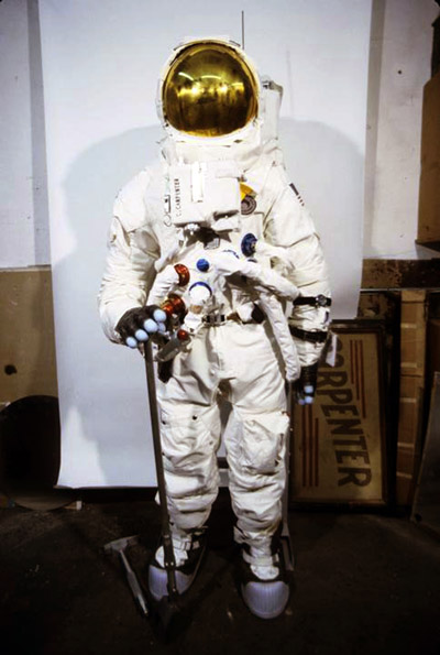 <i>Conrad Carpenter's Training Spacesuit</i>, 2003-2004, nylon, silicone, plastic, aluminum, steel, brass, paint, variable dimensions