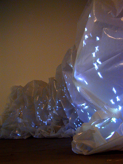 <i>Untitled (Plastic Mountain) [detail]</i>, 2006, video projection, plastic, wood, overall: 5 7/32 x 14 13/32 x 10 ft (1.58 x 4.37 x 3.05 m)