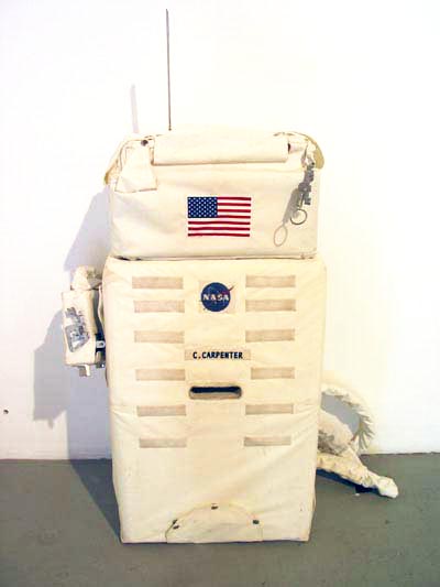 <i>Conrad Carpenter's Training Spacesuit, (detail)</i>, 2003-4, nylon, silicone, plastic, aluminum, steel, brass, paint