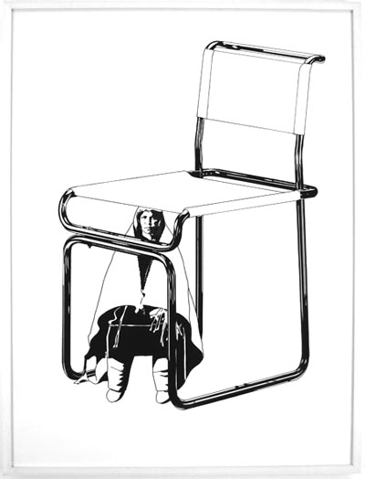 <i>Hopi Girl and Chair Prototype B5 by Marcel Breuer, 1926</i> (from the 