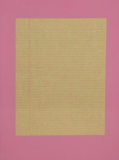 <i>Blank Page</i>, 2006, collage paper, latex acrylic on primed glass, 15 3/4 x 11 3/4 inches (40 x 29.8 cm)