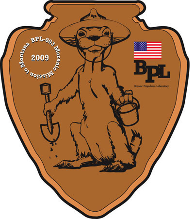 <i>BPL003</i>, BPL-003 Moranic Mission to Montana
Current Mission Mascot depicting cute pest rodent with trenching and collection device; 2009