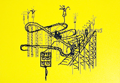 <i>Wildmouse</i> (from the Dreamland series), palm pilot drawing engraved on plastic, 11 5/8 x 16 1/2 inches (29.5 x 42 cm), edition of 5